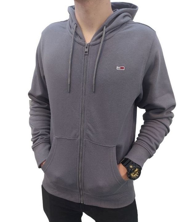  Sveter tommy jeans dm0dm09592 038 grey kapucňa veľkosť l szara