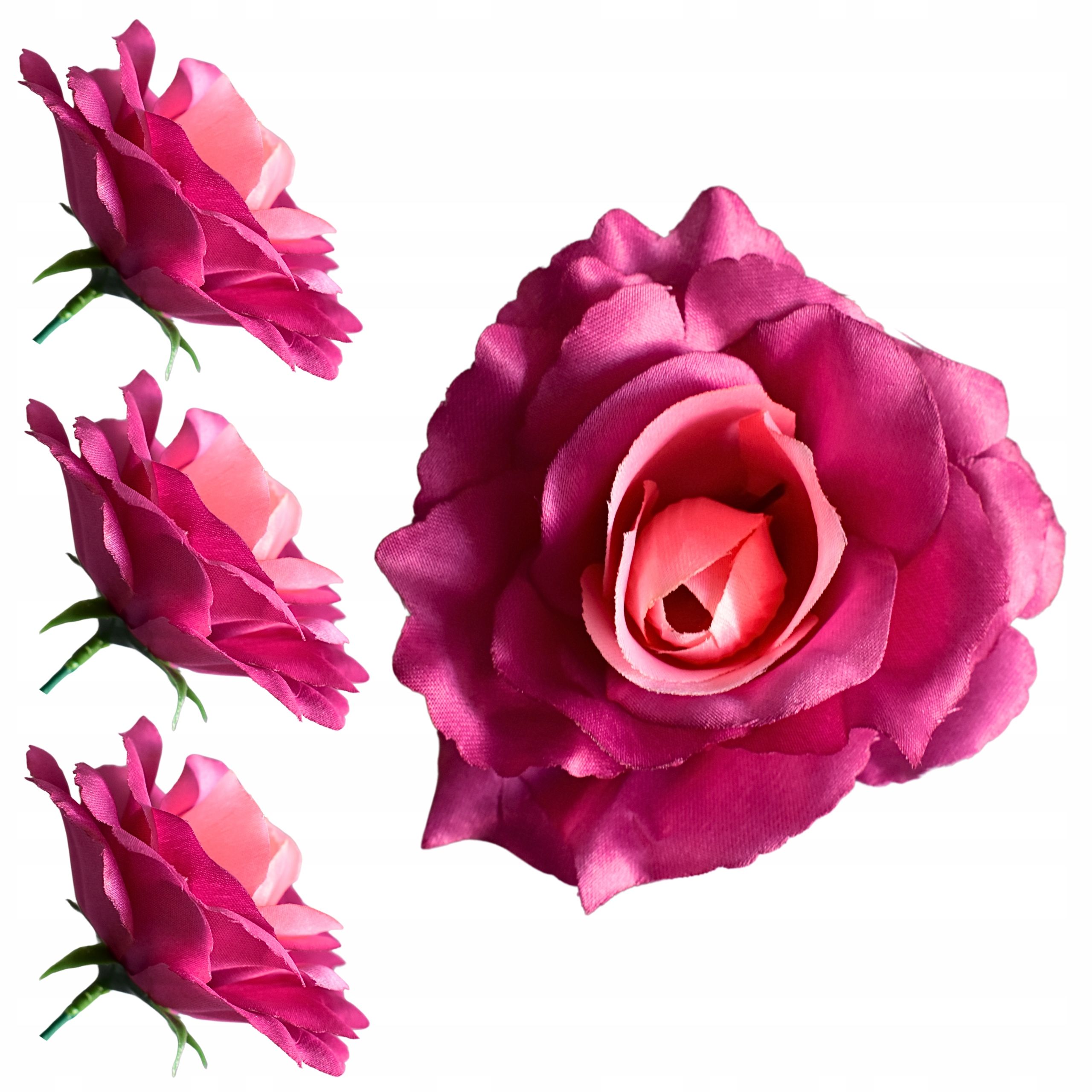  Roze mākslīgs lillā zieds rozes galva wyrobowa uz vainagu 12 datoriem.