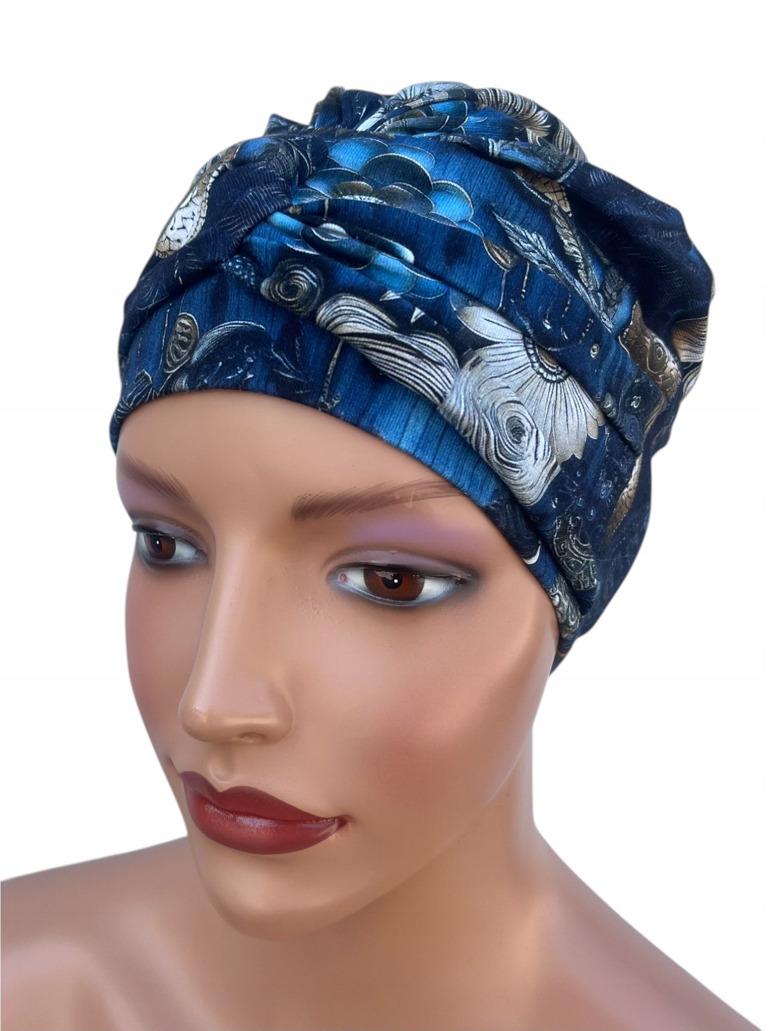  Turban ženský sara ocean pohodlné czapka vyrobené z bavlny tiež po chemoterapiu