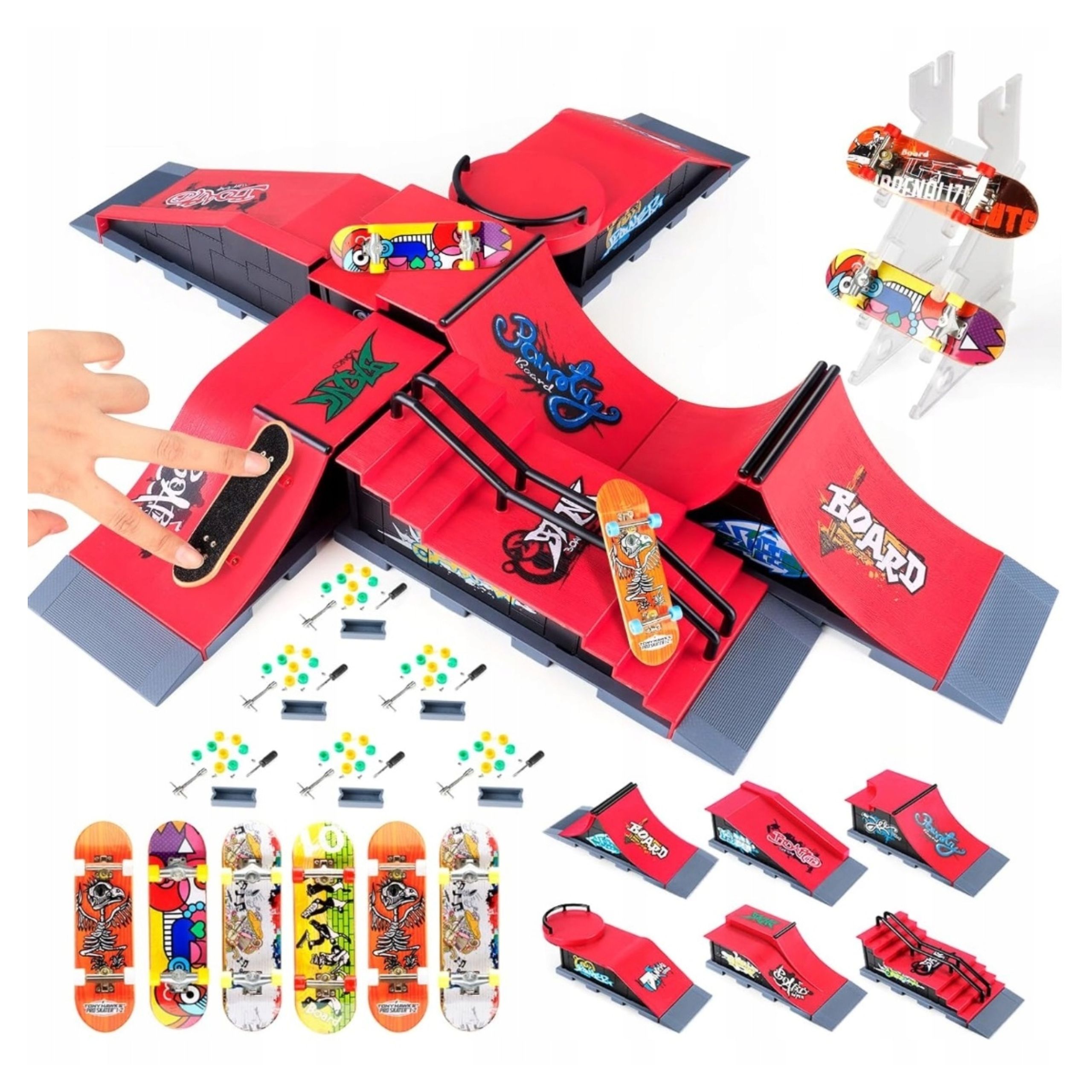  Množina fingerboard veľký skateboardový park pre deti skateboard + bicykel fb-09-c
