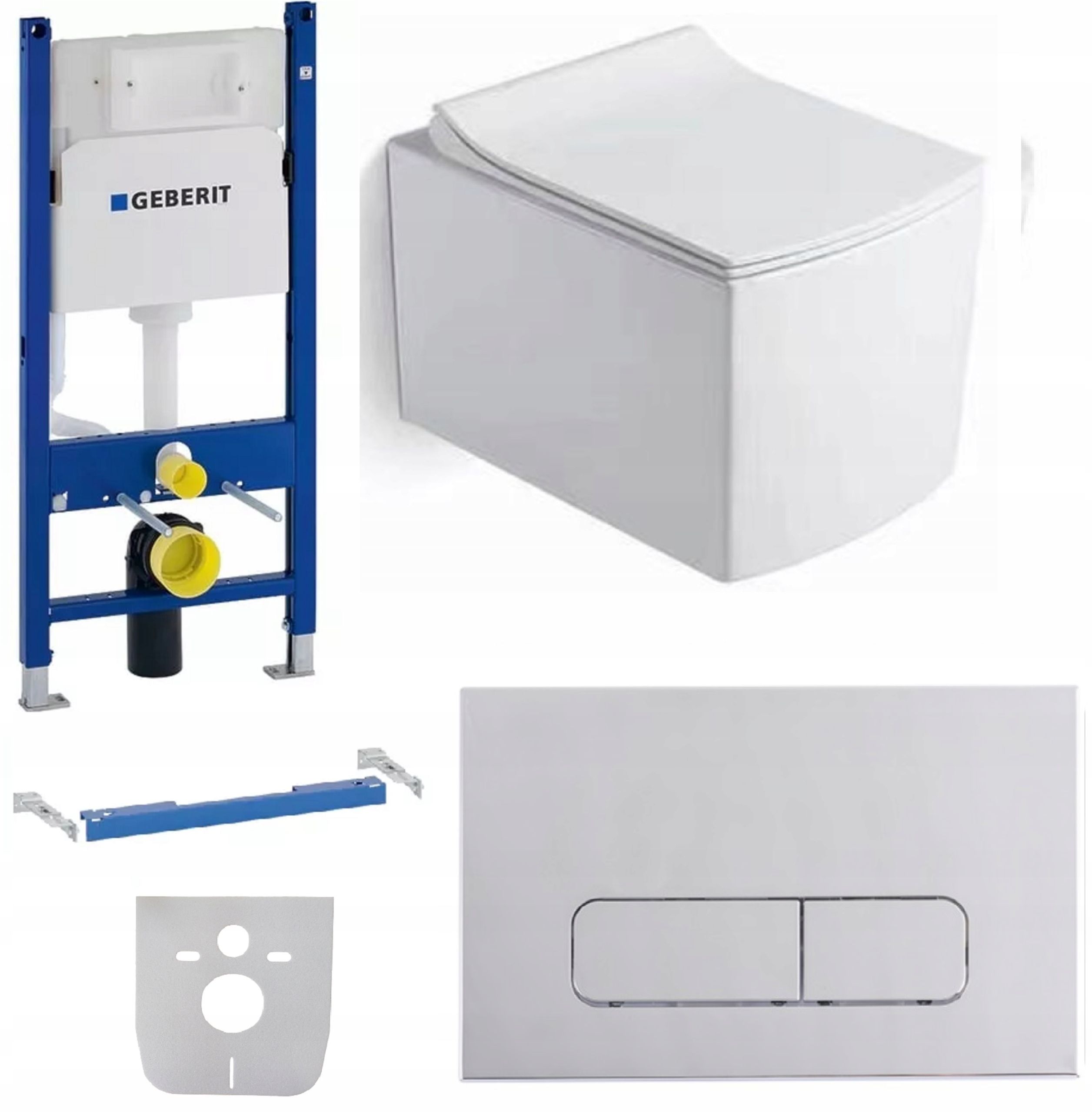  Wc rāmja komplekts geberit + atslēga + tualetes pods melns matēts + dēlis w/o+fresh