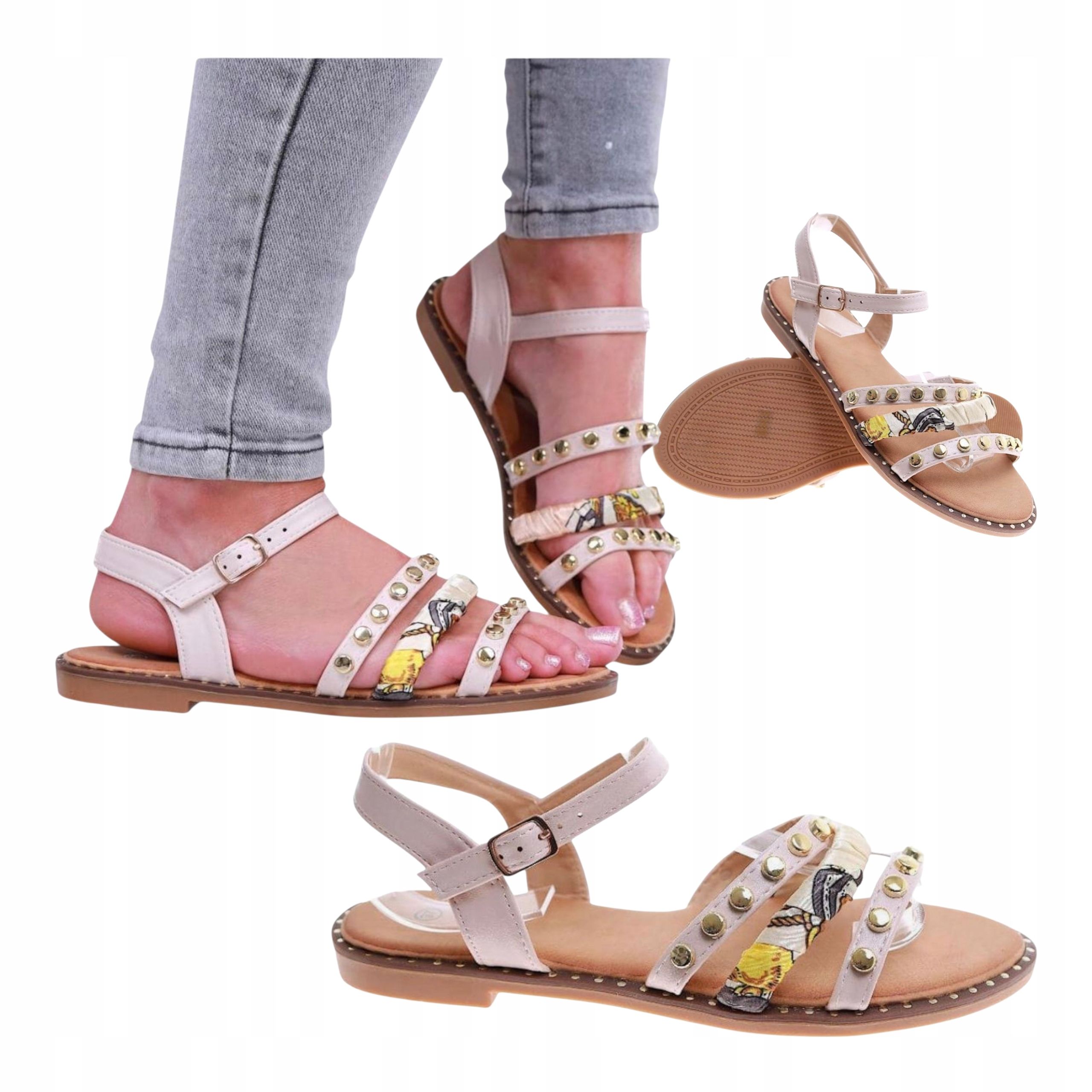  Damensandalen seastar gladiatorki auf flach ferse komfortabel schwarz r. 38