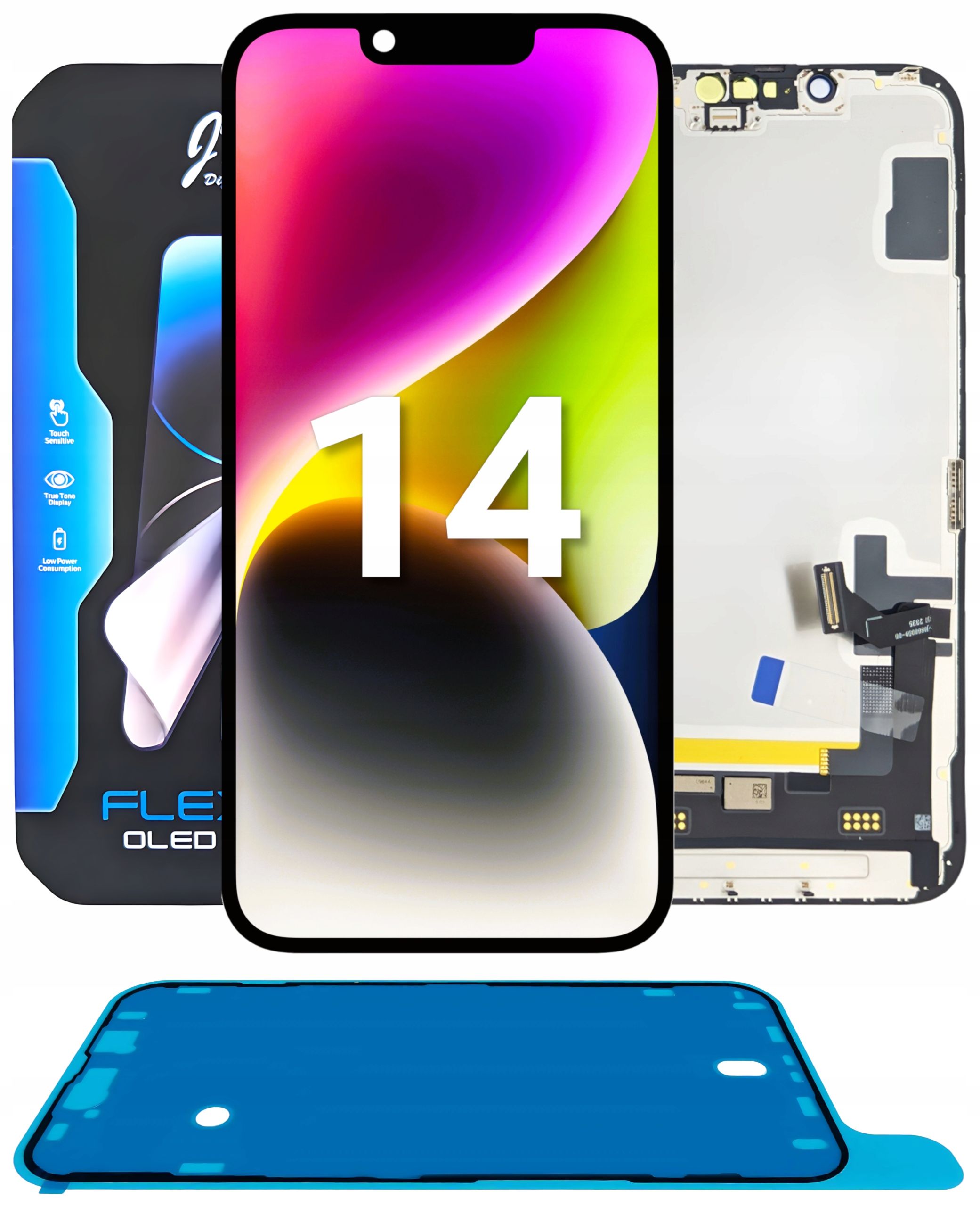  Ekranas į "iphone" 14 ekranas lcd incell jk a2882 kintamas chip +tarpiklis