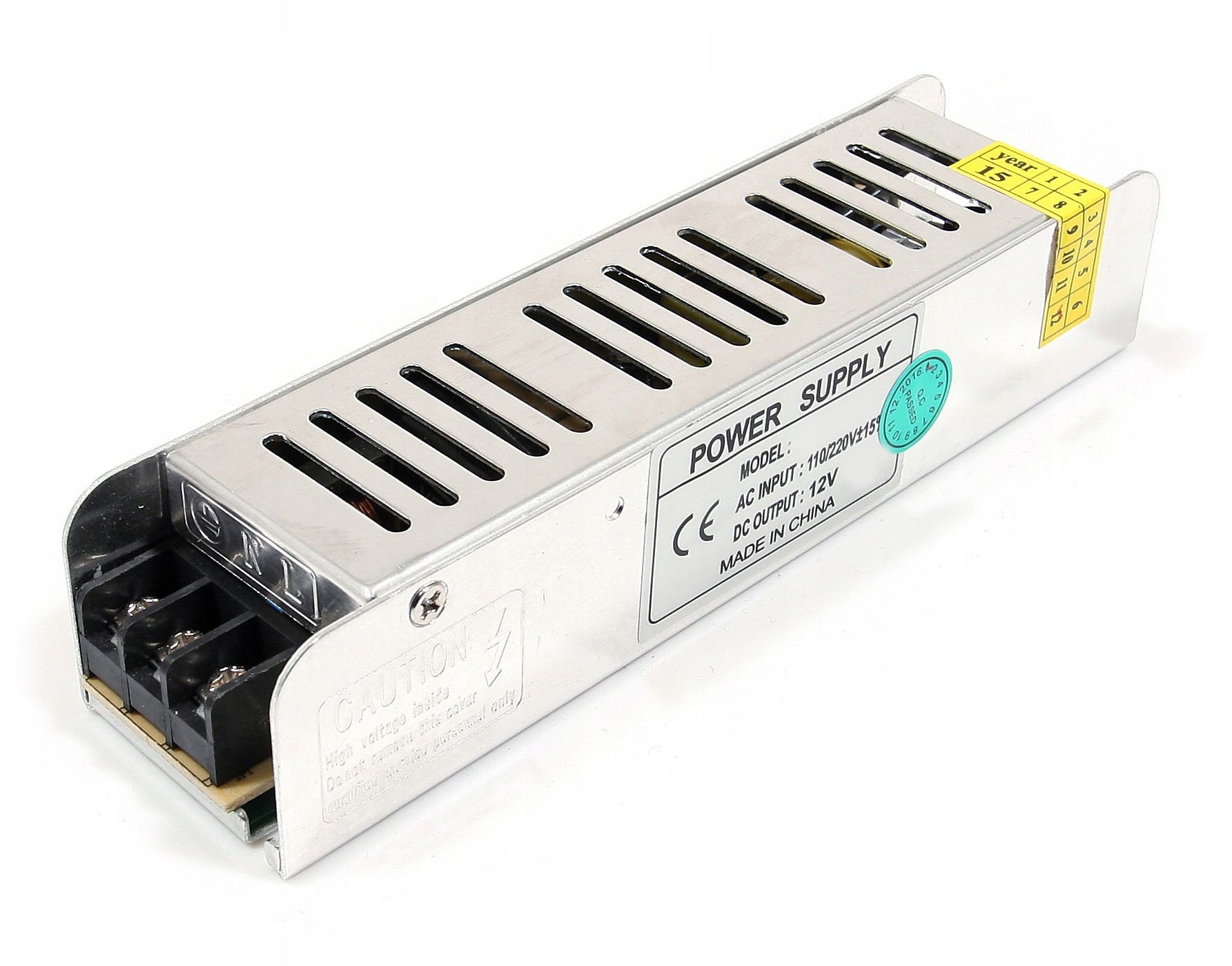  Maitinimo šaltinis 12v 120w 10a ip20 slim led juostoms, cctv