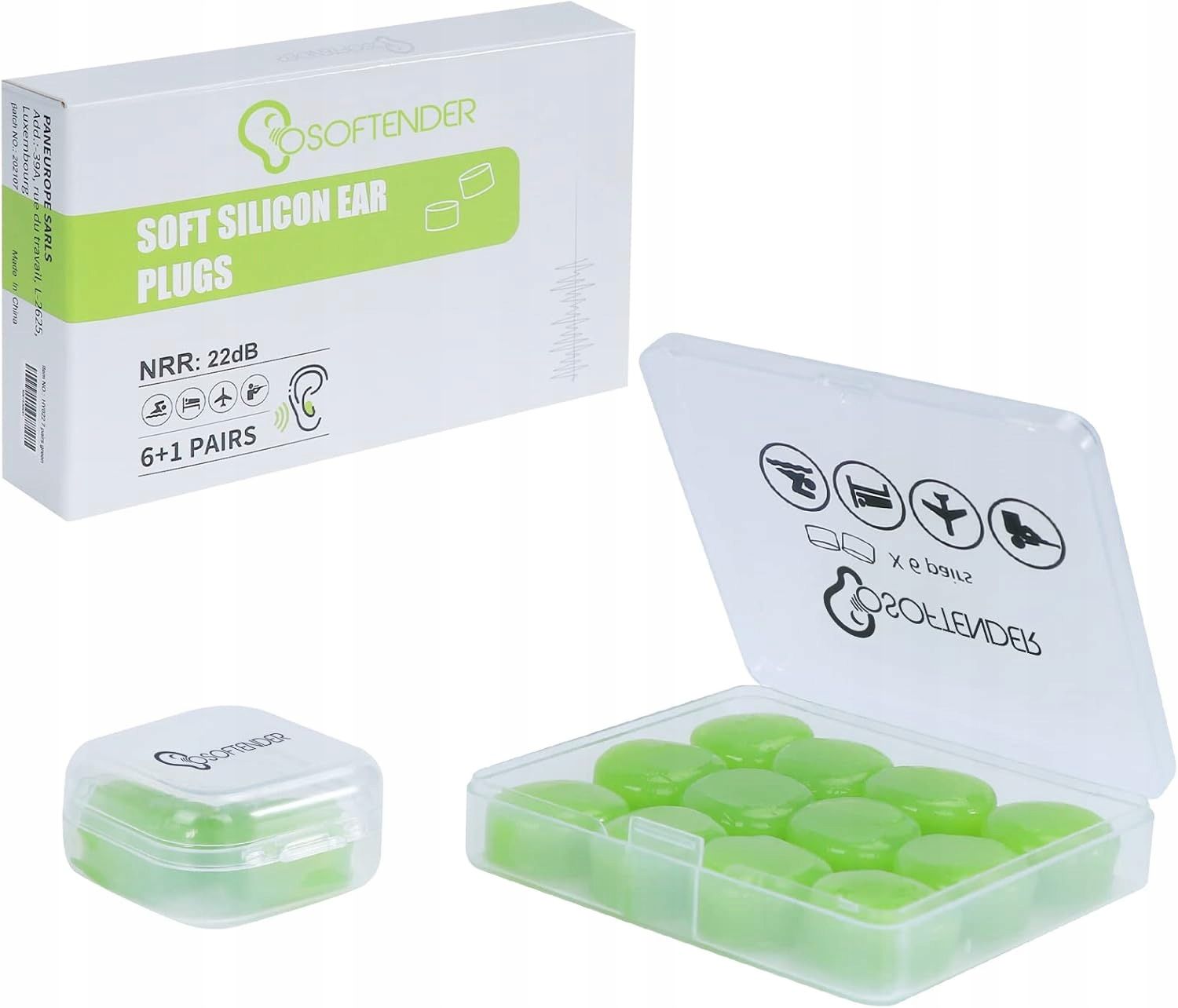  Ohrstöpsel geräuschunterdrückung osoftender 7 paare silikon