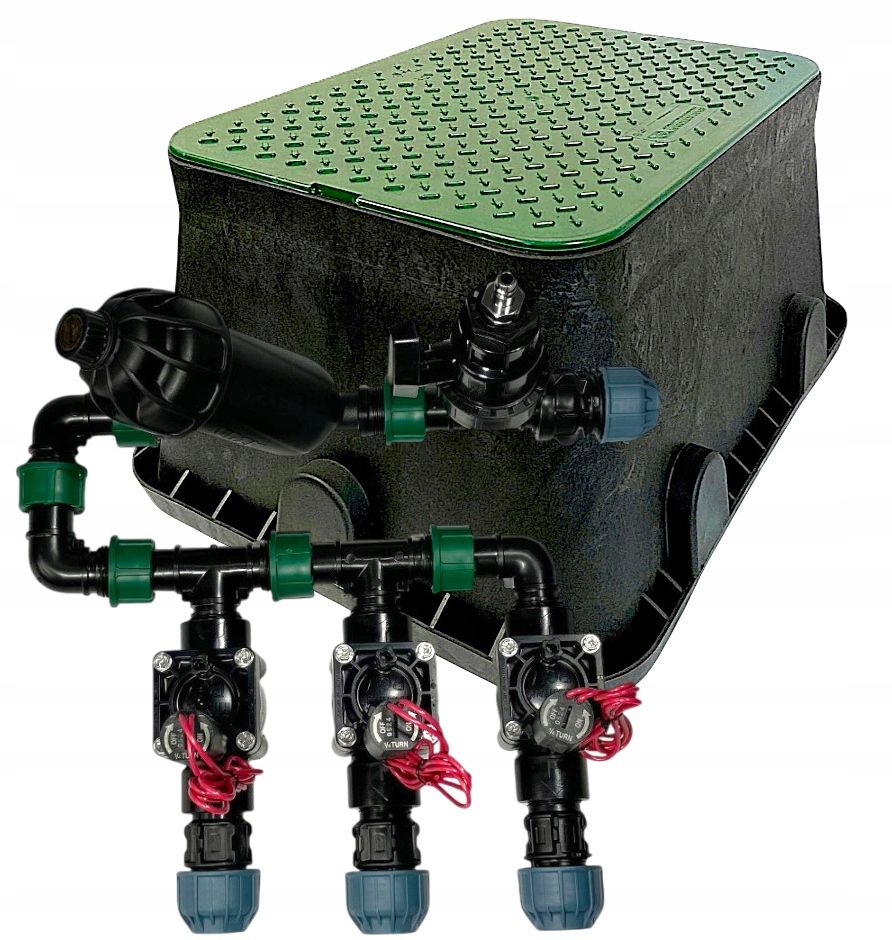  Set automatic irrigation garden 4 sections 12 sprinklers + box