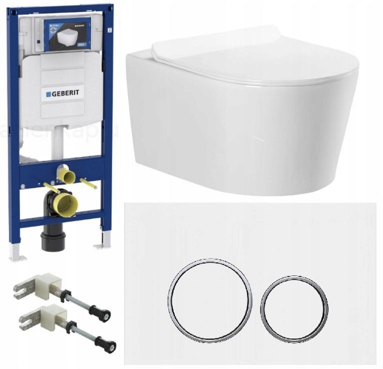 Wc rāmja komplekts geberit + atslēga + tualetes pods melns matēts + dēlis w/o+fresh