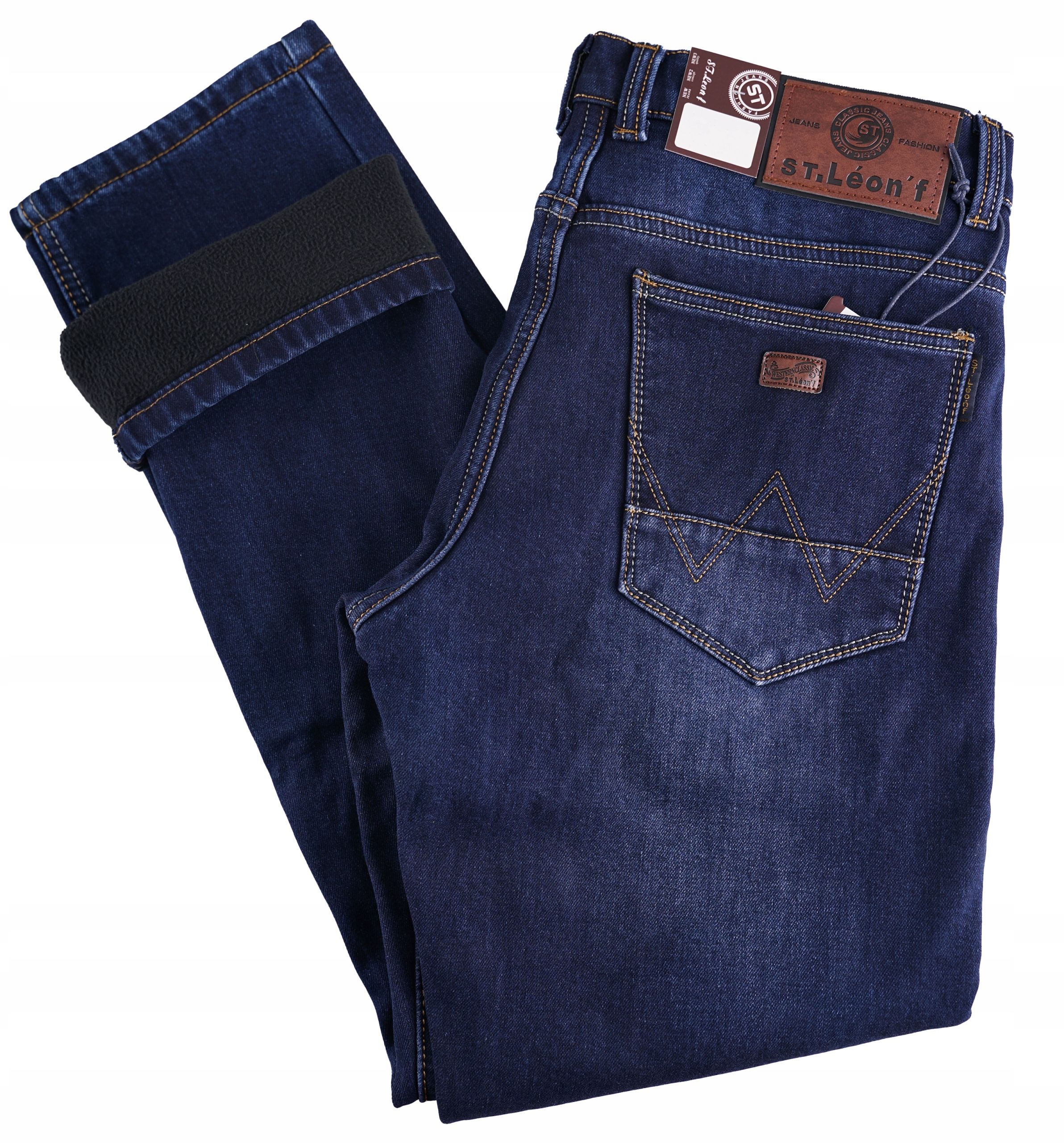 Herrenhosen jeans isoliert vlies warm jeans graphit w34 90-96 cm