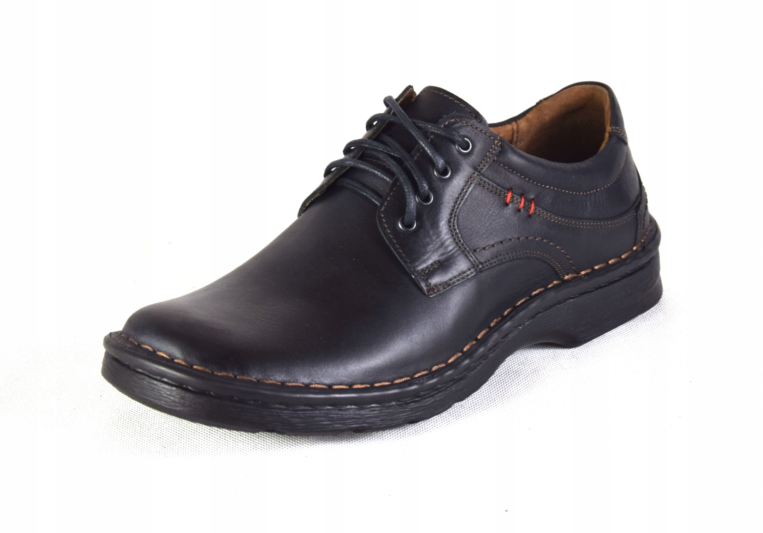  Men&#39;s shoes sewn styles casual brown color from leather m30 r.44