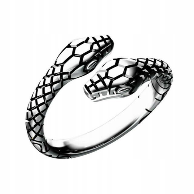  Strieborný prsteň 925 hadica zmija cobra gothic