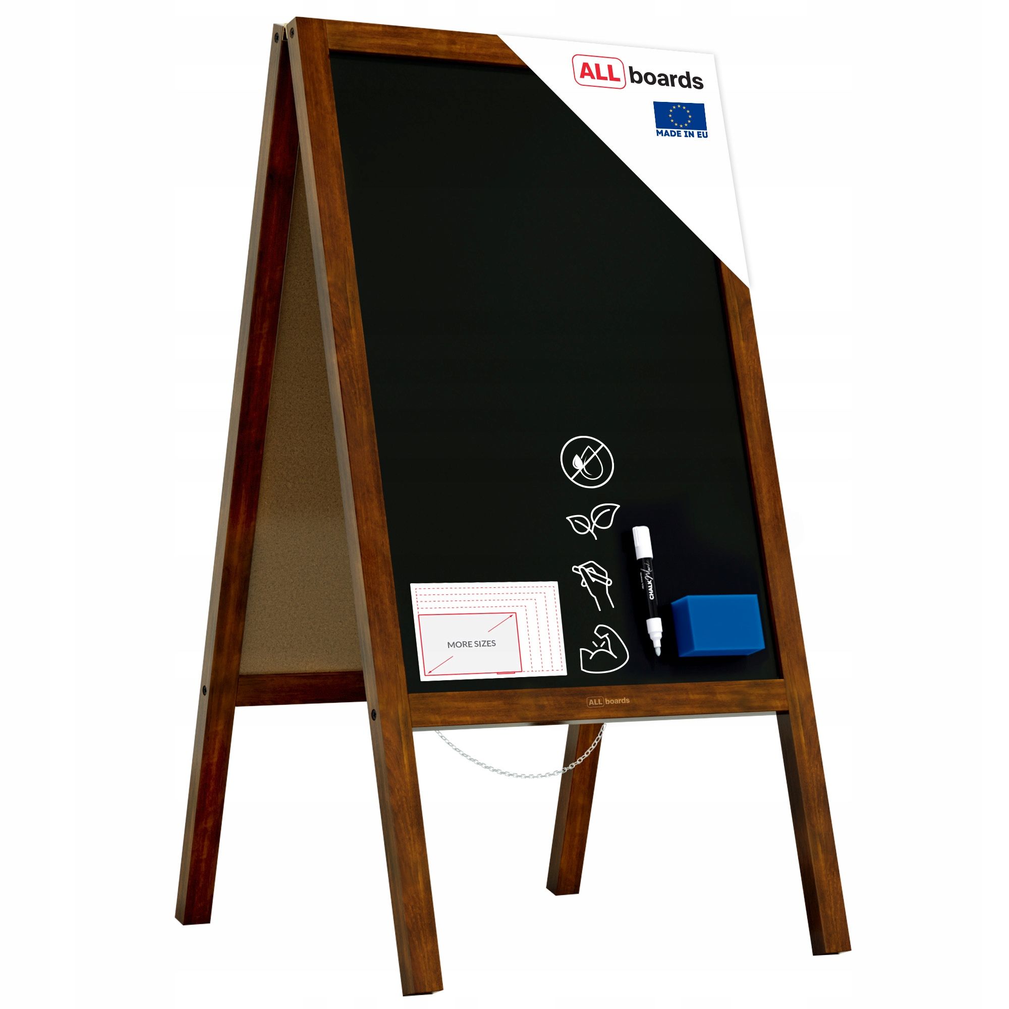  Stojan na křídu propagační černá barva rám 100x50cm stánek