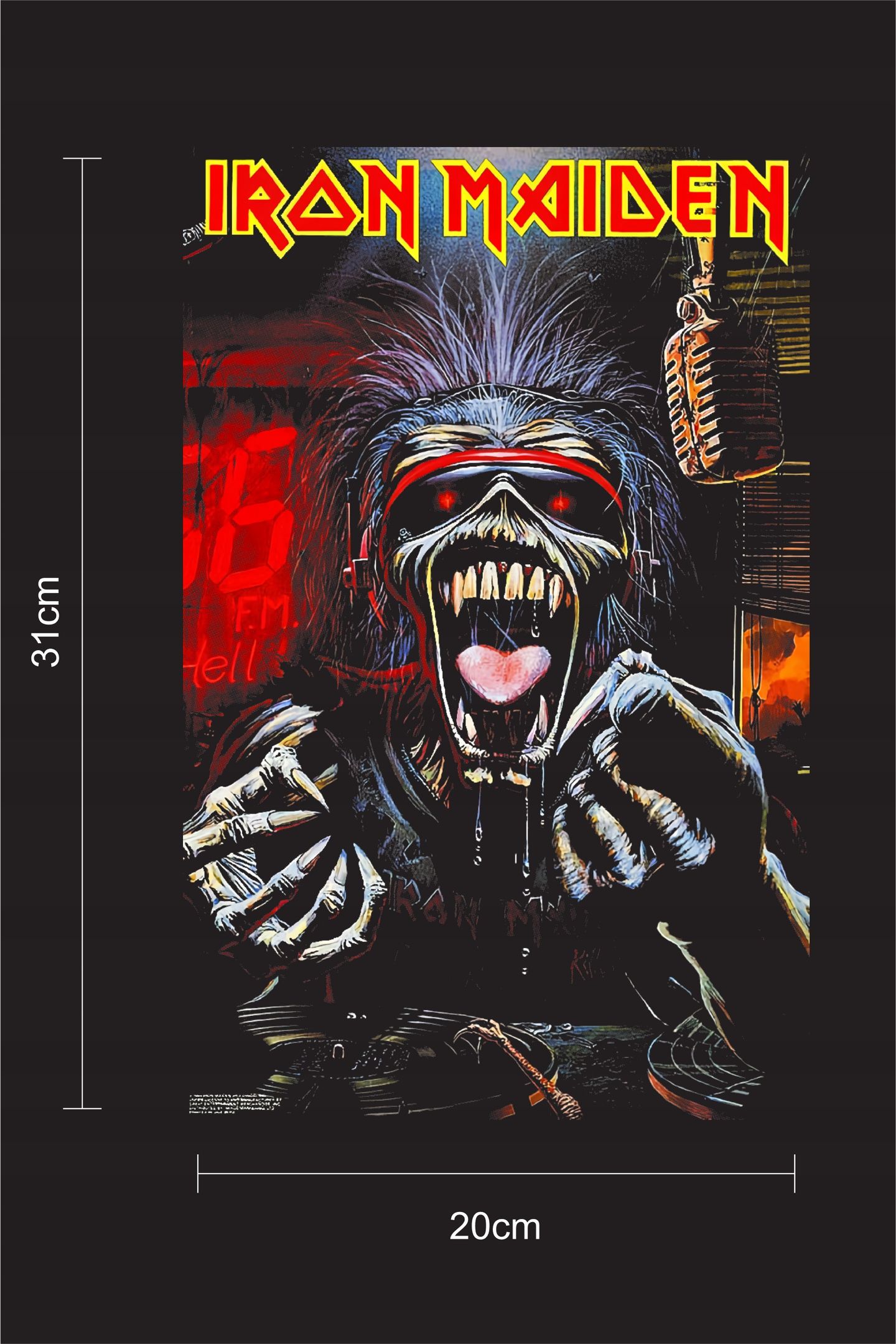  Iron maiden 2 | nálepka na oblečení dtf velikost 10x16cm připraveno na žehlení