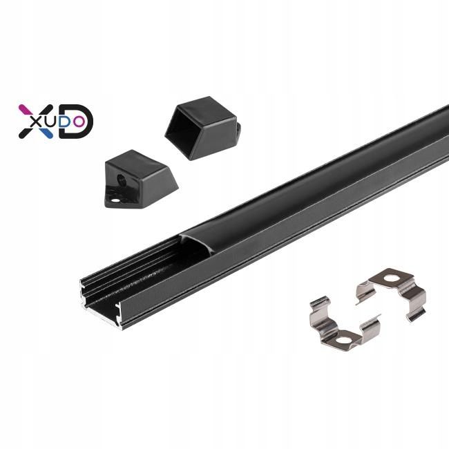  Xd-ff300bb profilis slim 2m profilis virštinkinis juodas gaubtas juodas