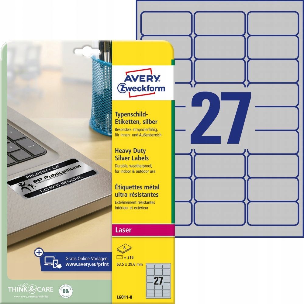  Etiketės avery zweckform 105-74mm 100 lapų x4