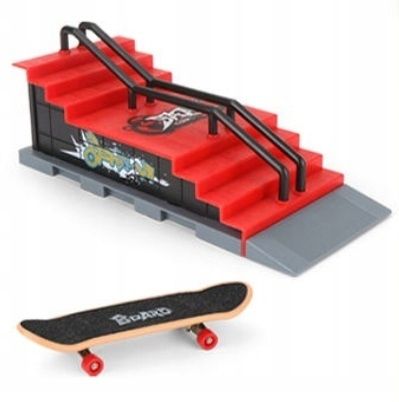  Množina fingerboard rampa hračka pre deti skateboardový park + skateboard fb-05-c