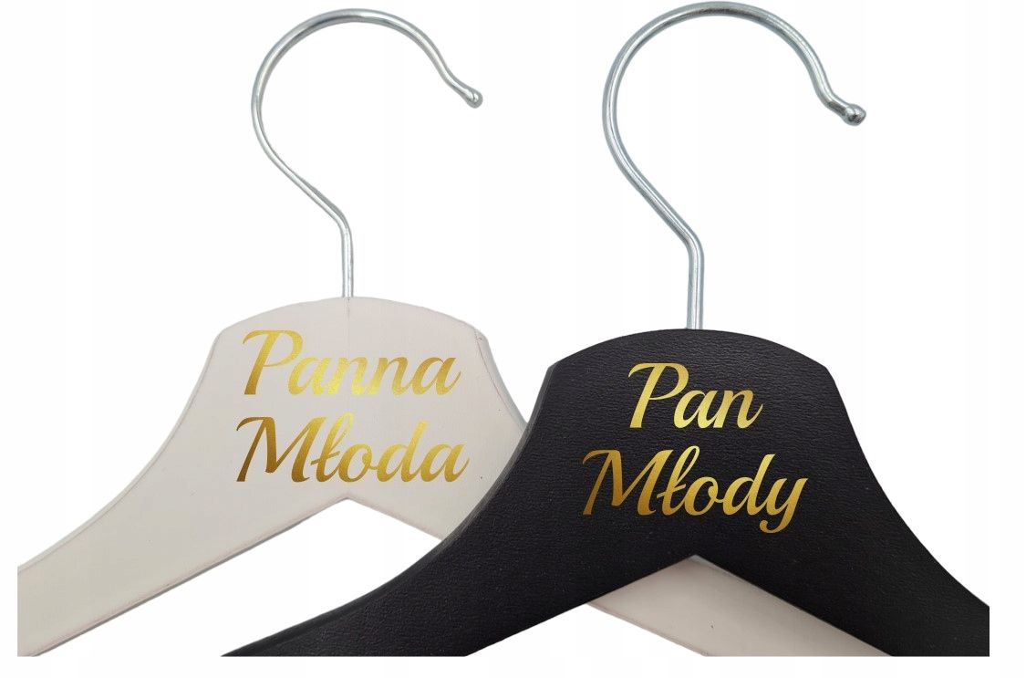  Set wedding hangers wedding golden glamour wedding bride groom isle of man