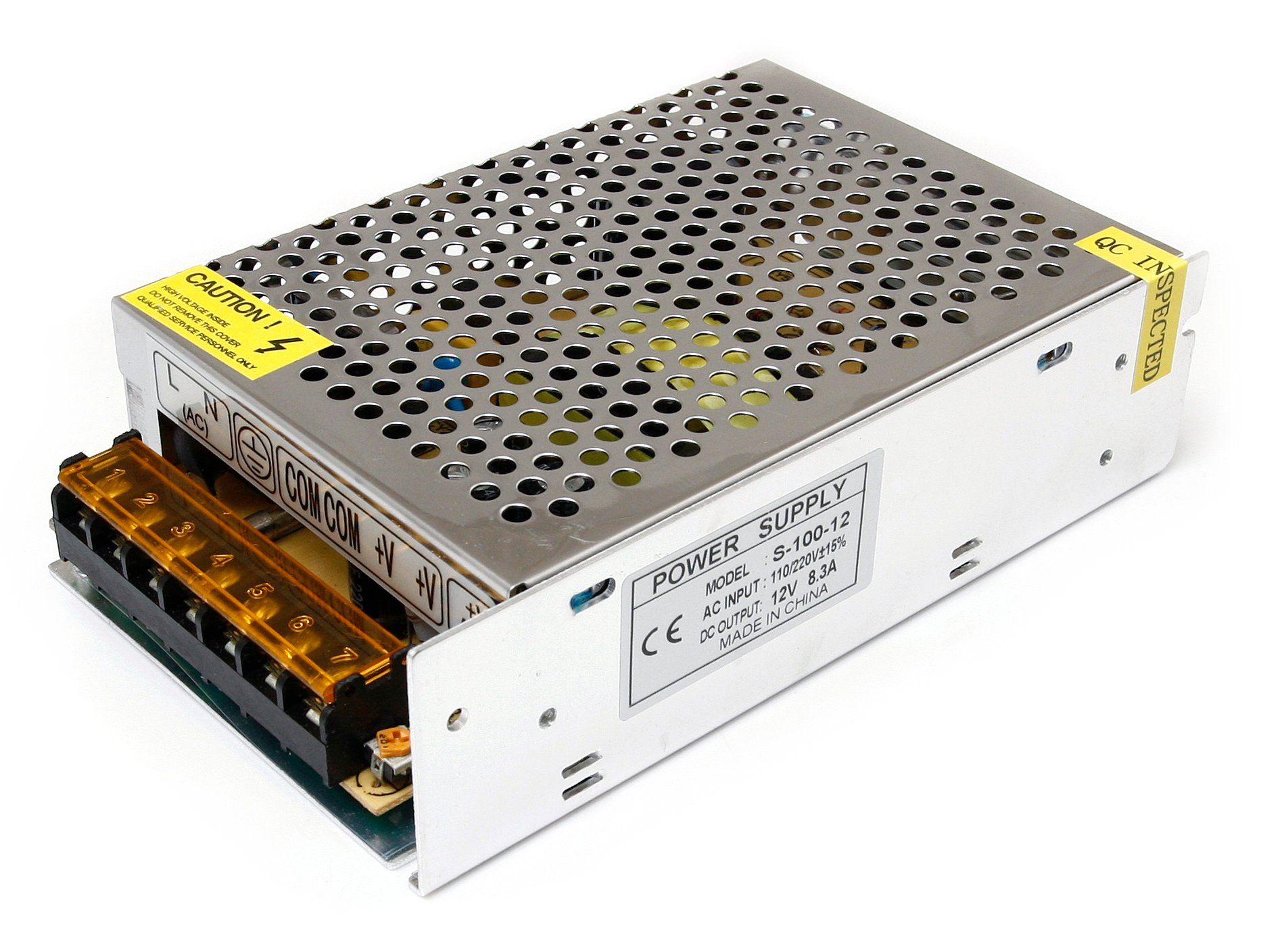  Maitinimo šaltinis 12v 120w 10a ip20 slim led juostoms, cctv
