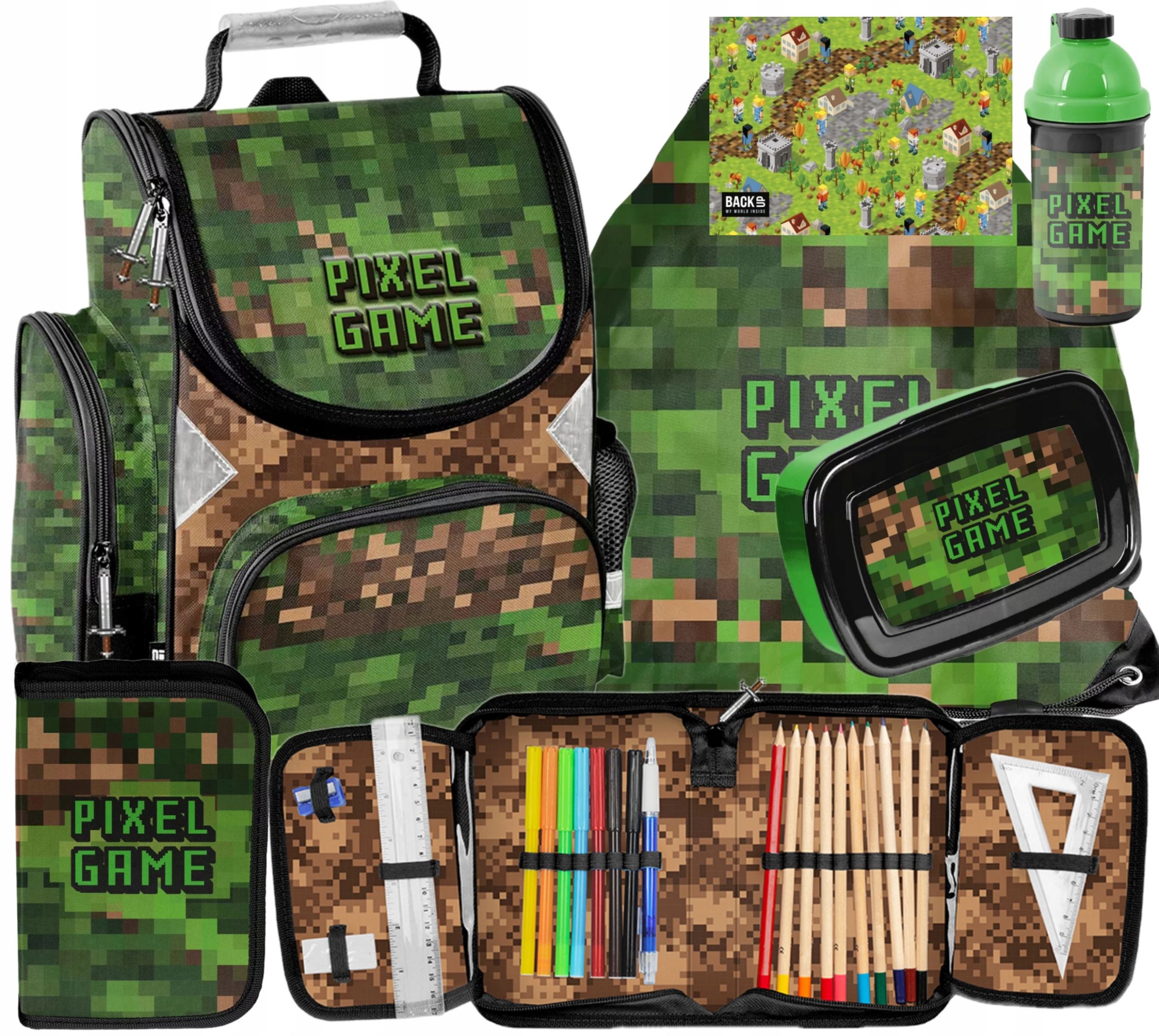  12 in 1 school backpack minecraft game for school gaming for chlopakow - 1 classes komple