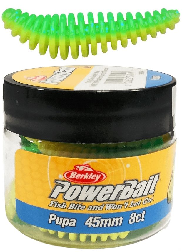  Guma larwa berkley powerbait pupa 35mm - pink white 10 vnt.