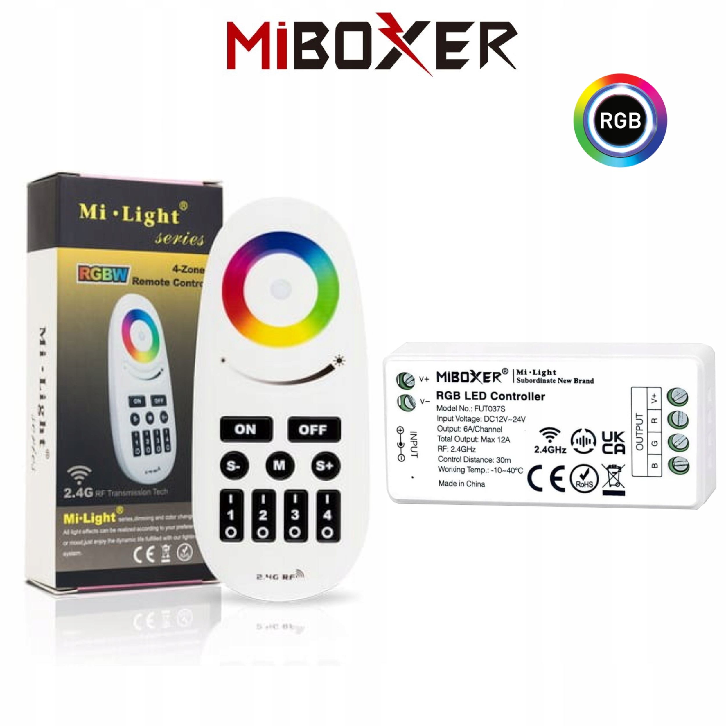  Komplektas valdiklio smart home wifi led'ams mono arba cct + valdymo pultelis zonų