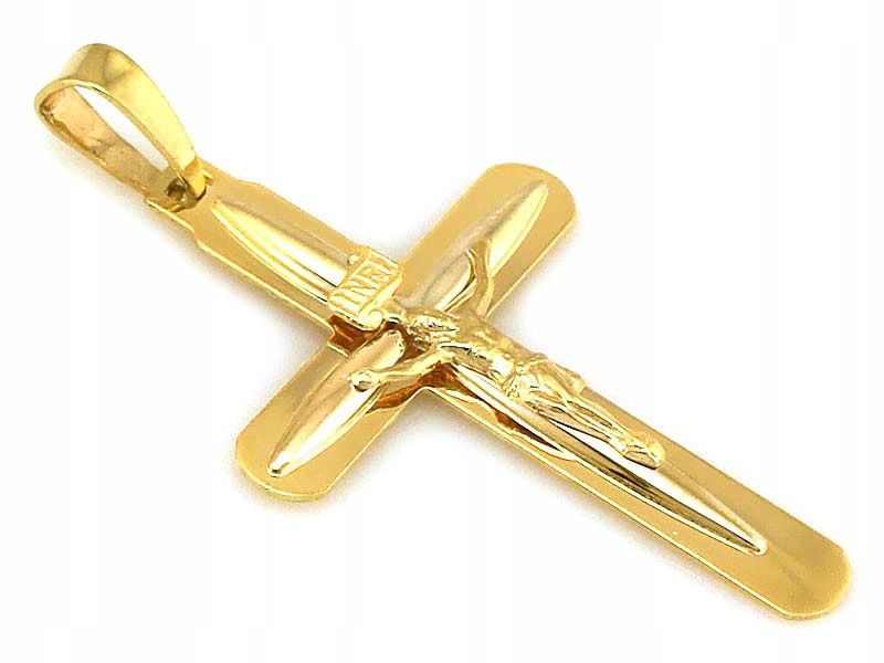  Earring cross 585 with image christ 1.23g religious items for a gift
