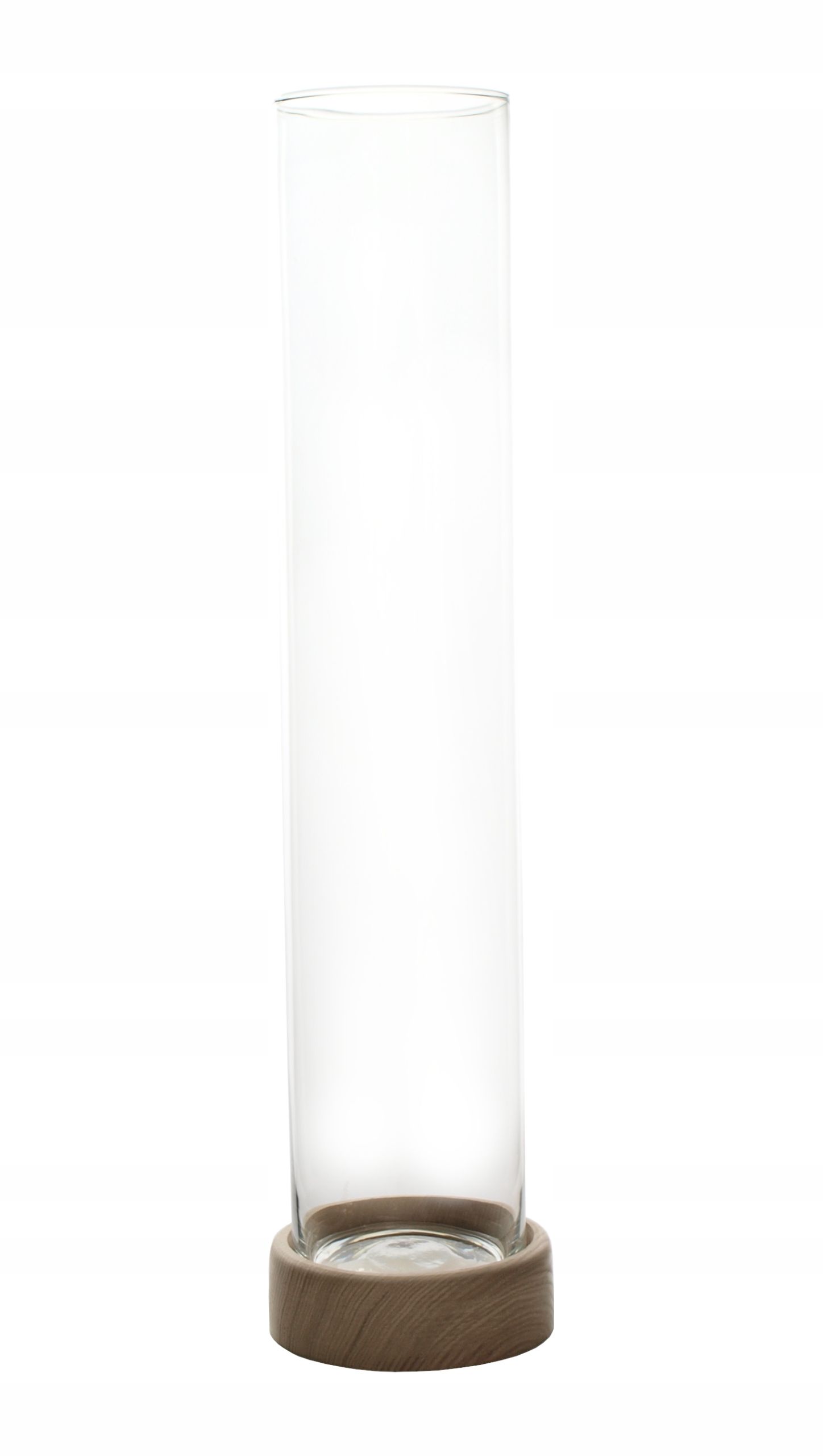  Klaasist vaas silinder tuba h30 d10 koos statiiviga dr