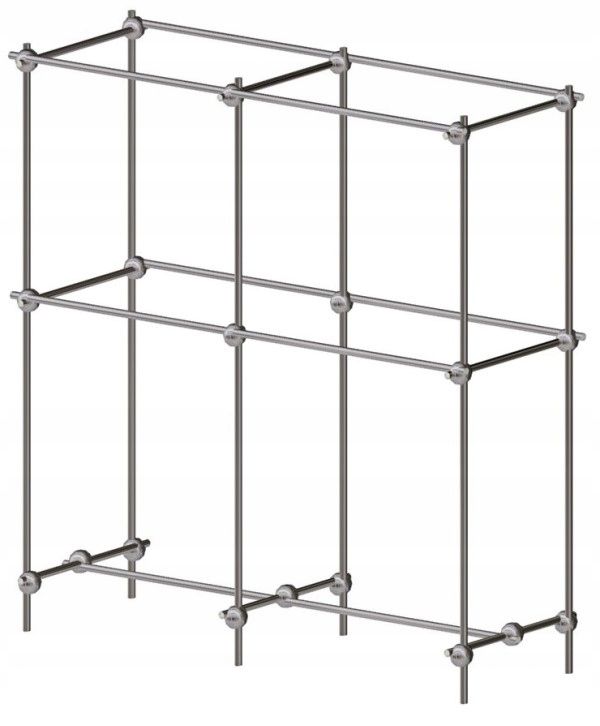 Stand with holder for clothes hangers shelf 2x1,5m