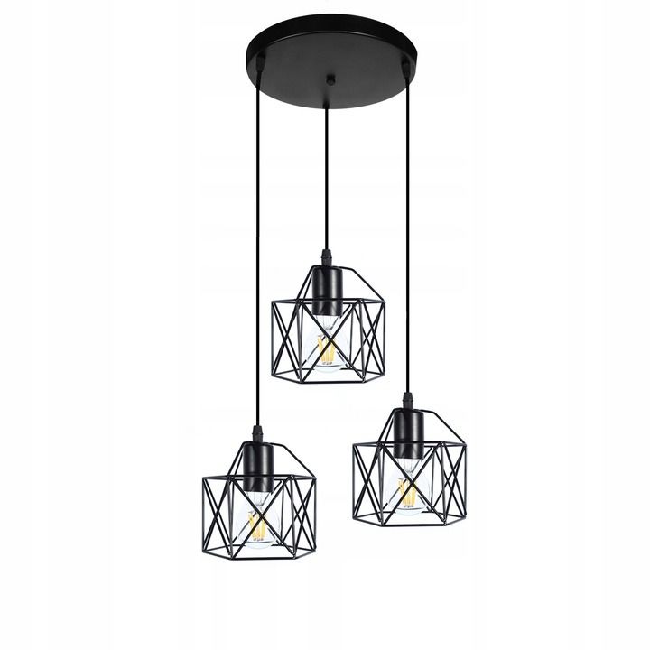  Loft stiilis lamp diament x3 ümmargune kinnitust kaheinimesetuba