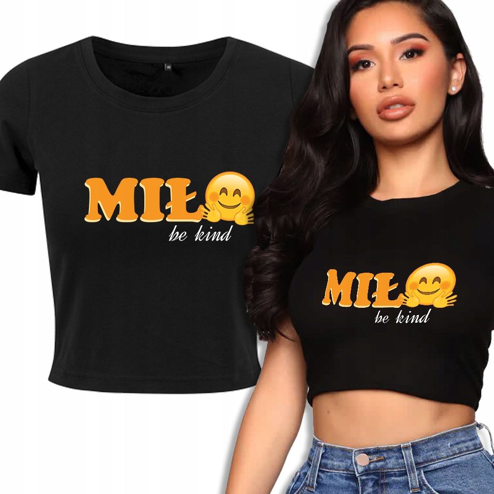  T-shirt kurz crop weiß mermaid muster - s