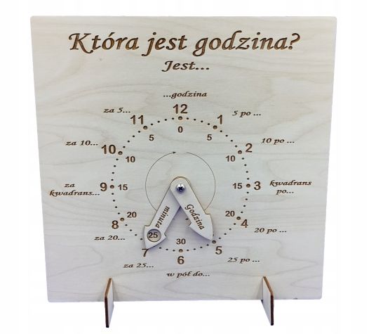  Laikrodis montessori mokslas odczytywania valandų 25x25 rodyklės dovana
