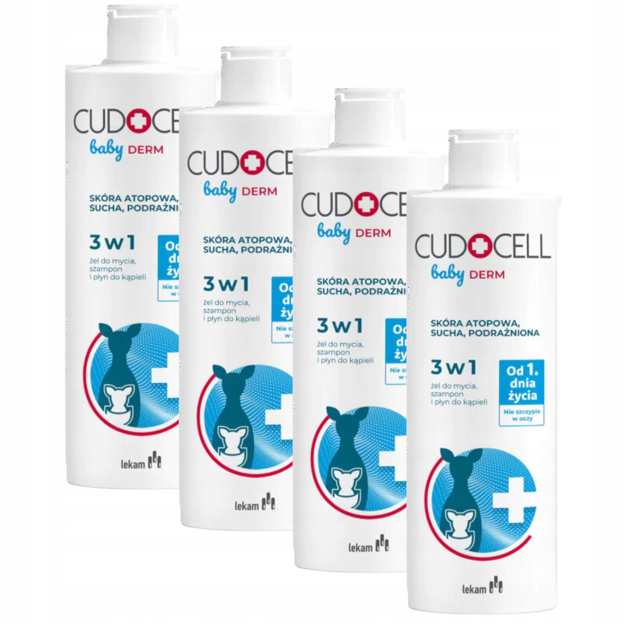 Cudocell baby derm geel 3in1 atoopiline nahk kuiv podrazniona 400 ml