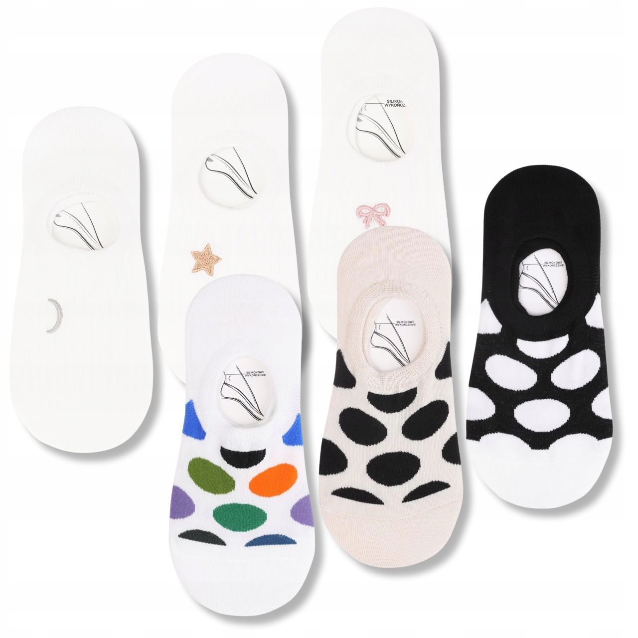  Füße damen moradsch socken ballerinas pommes popcorn pizza 3-paare 35-38