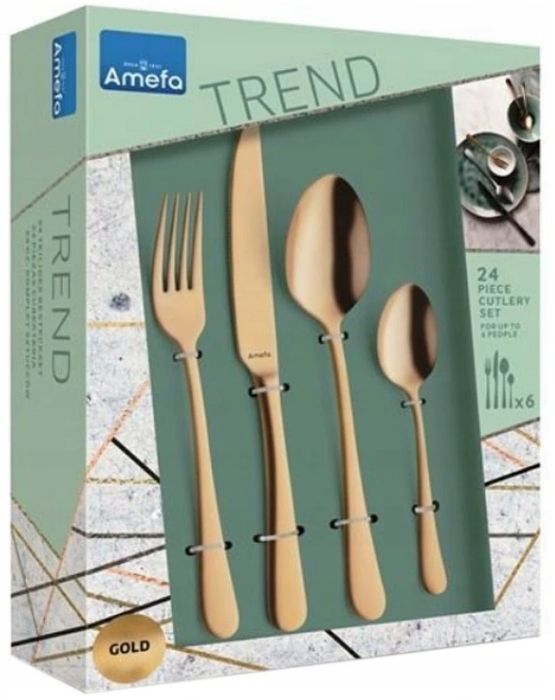  Amefa 24 besteck 1410 austin trend schwarz garnitur modern feiertage 6 personen