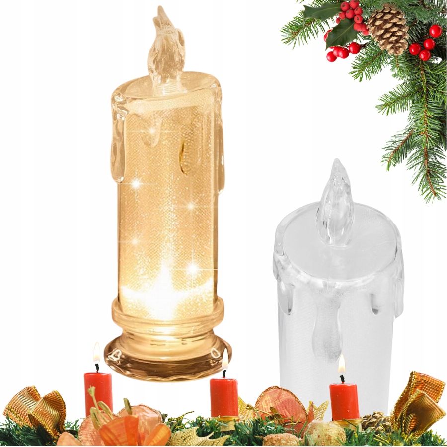  Led candle gorgeous 11cm grave candle insert warm light + batteries