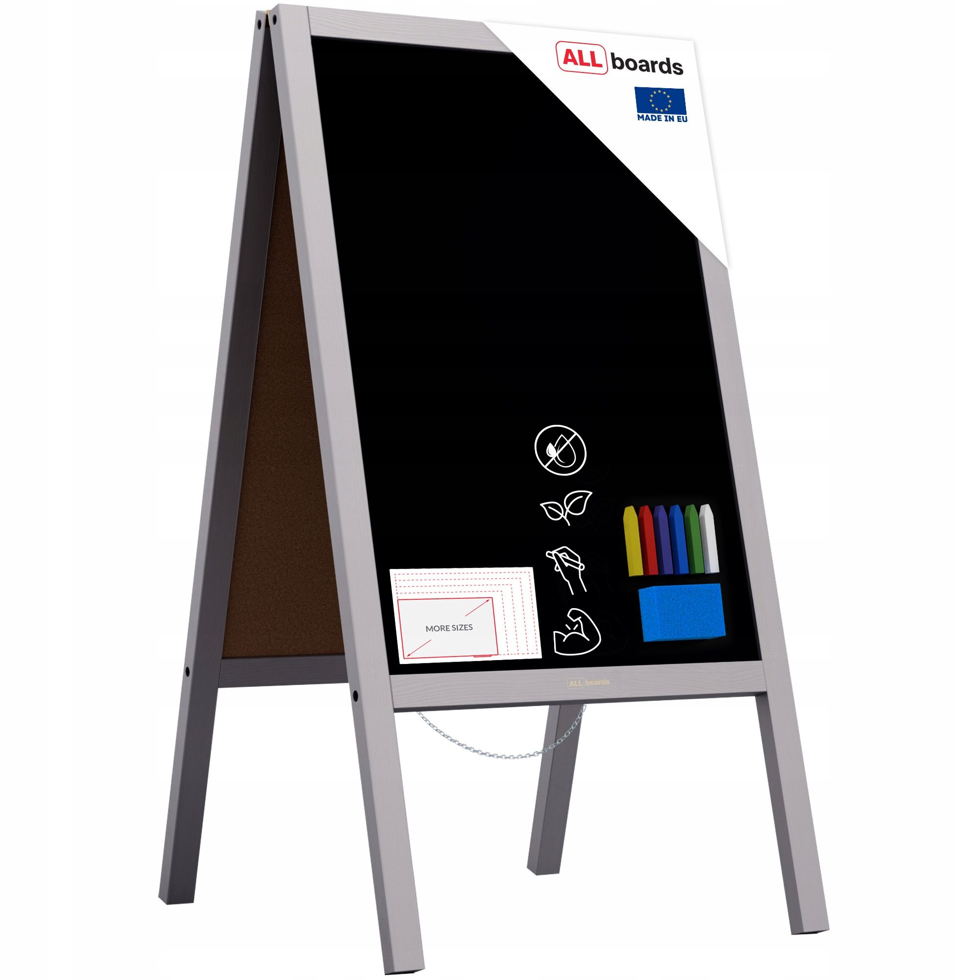  Stojan na křídu propagační černá barva rám 100x50cm stánek