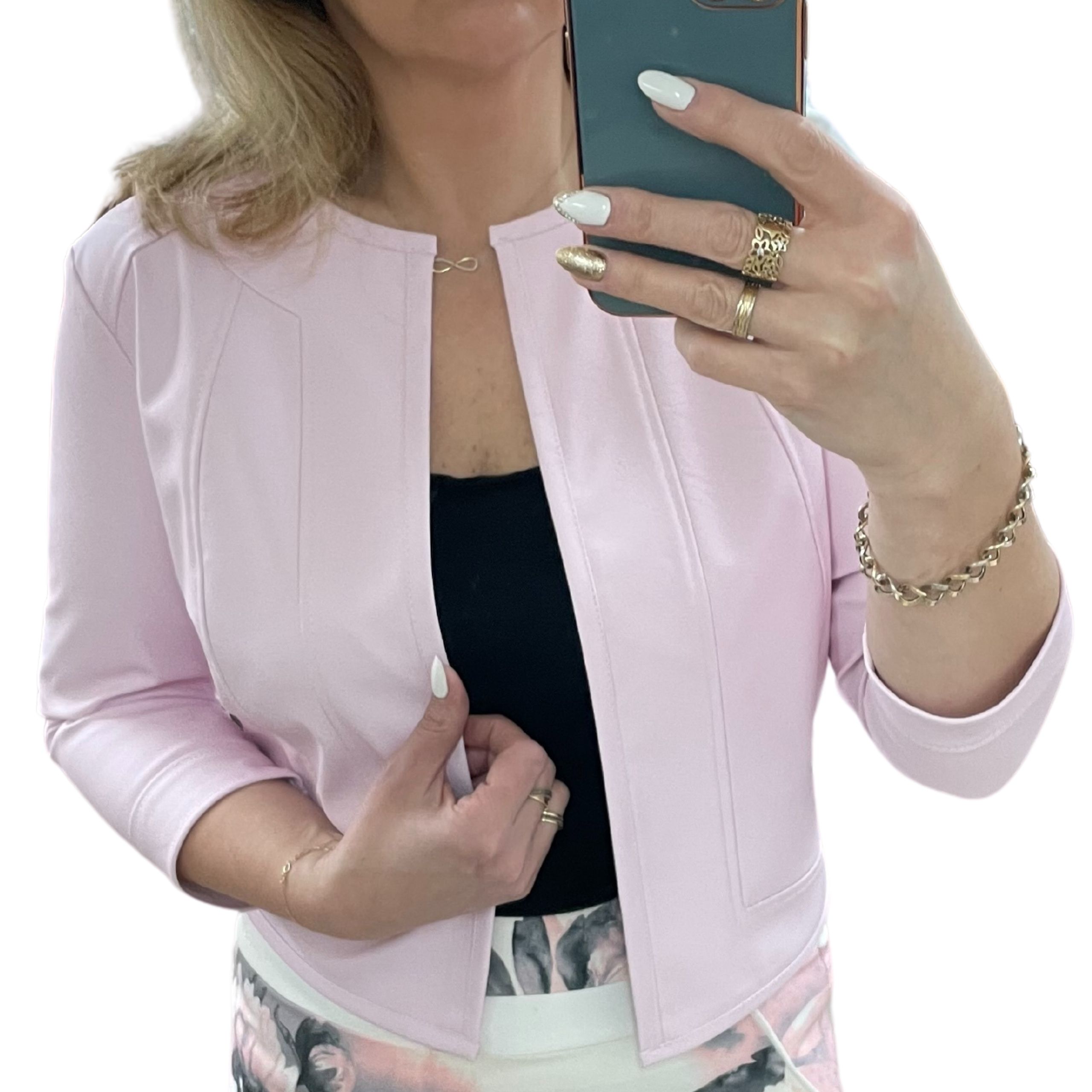  Modisch bolero-jacke bikerjacke gegeben öko-leder weiß nr. 40