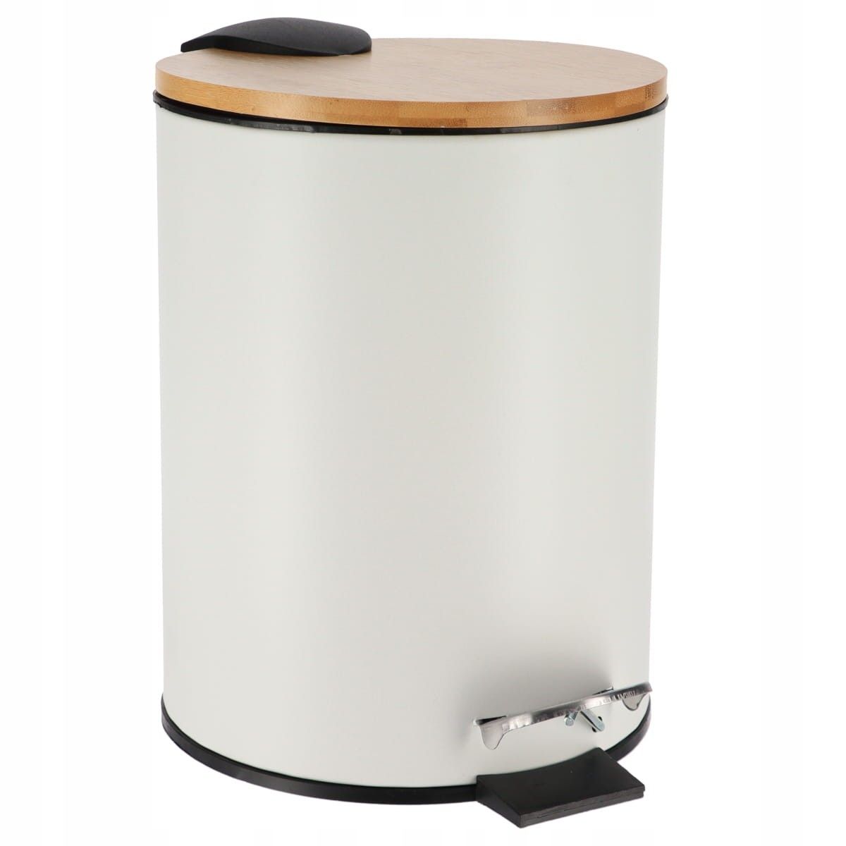  Trash can lid bamboo white modern