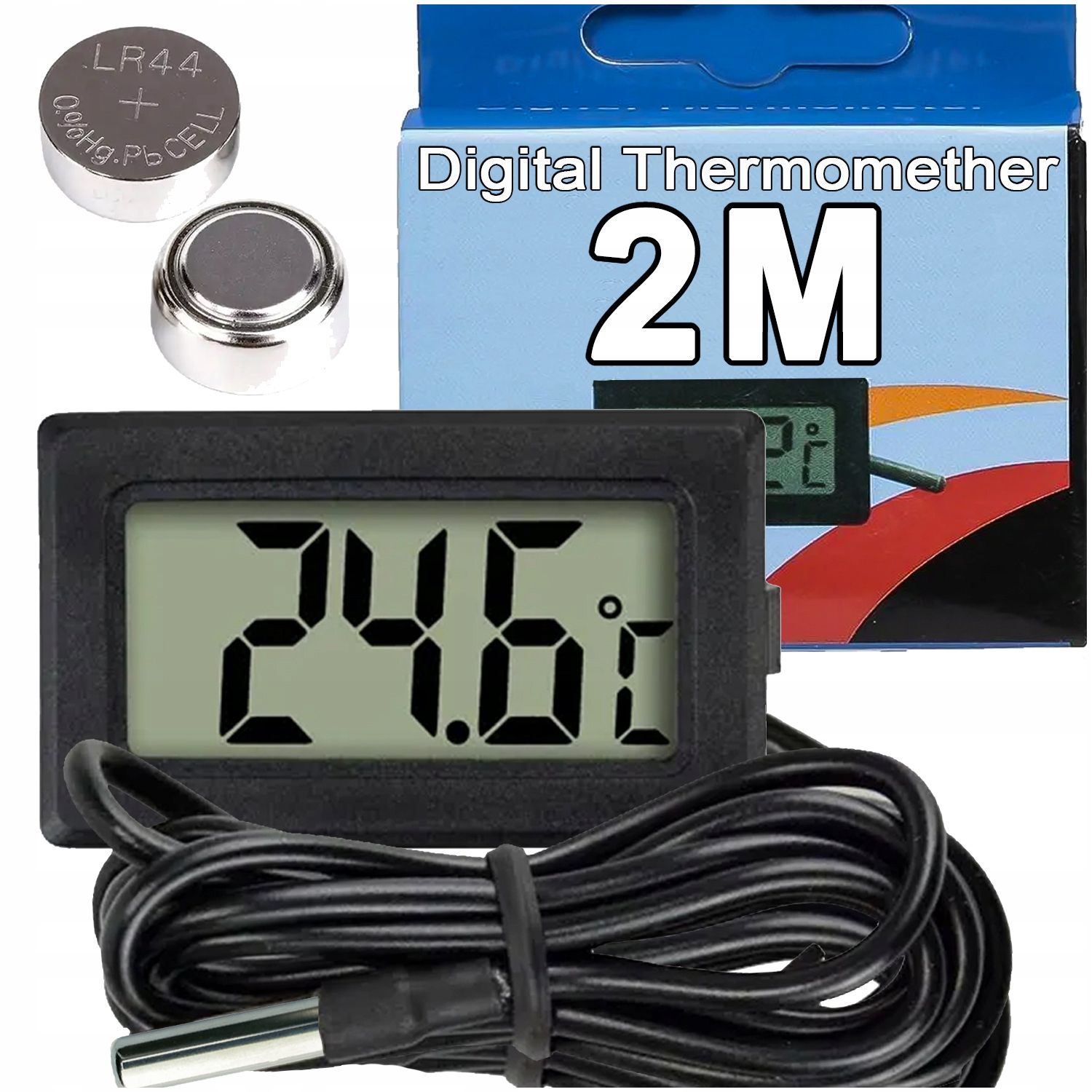  Genau elektronisches thermometer digital bildschirm sonde länge 3m
