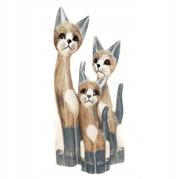  Katze kätzchen holzfigur wunderschön einzigartig dekoration oder geschenk 30cm