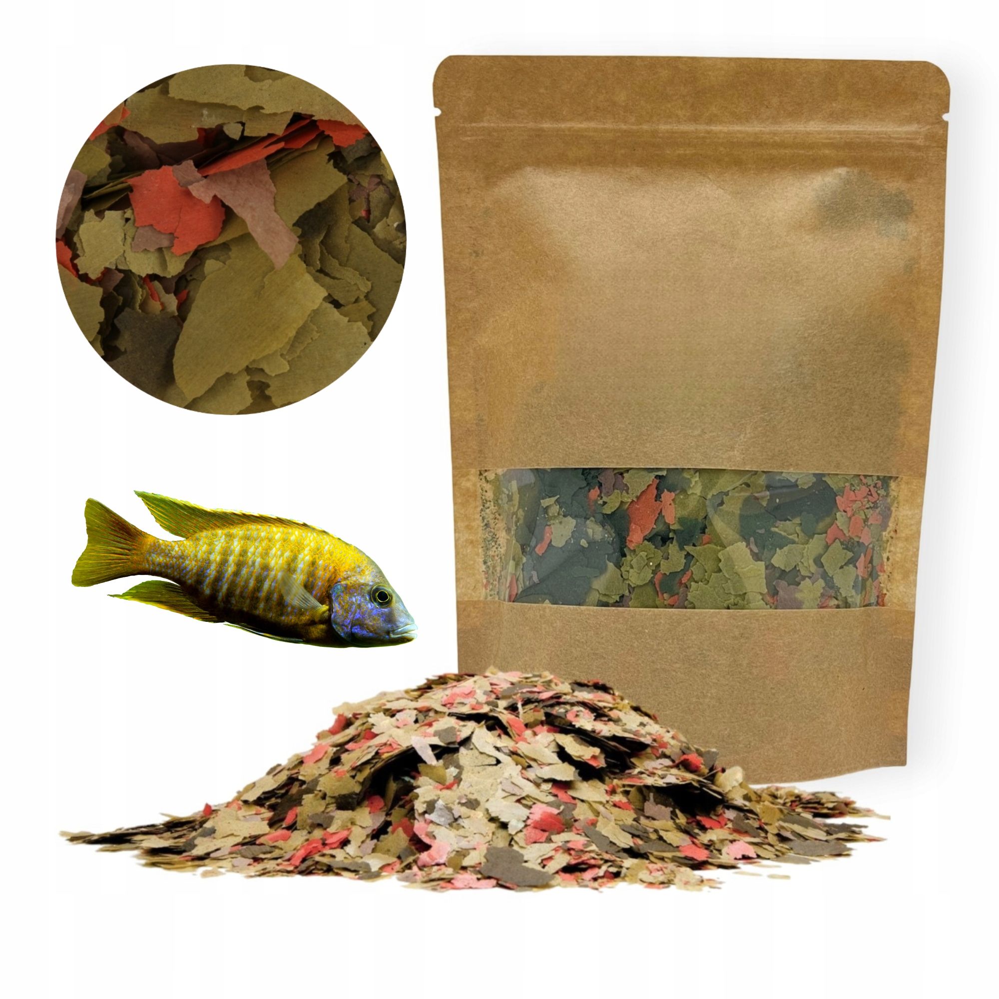  Essen für fisch im aquarium gupik molinezja verpackung 250g auf dluzej