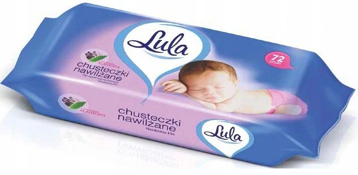  Lula drėgnos servetėlės vaikų pantenol 72 vnt.