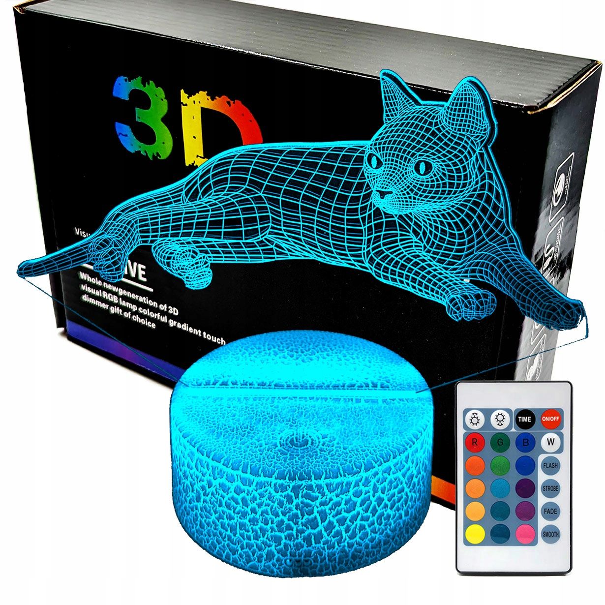  3d naktinė lemputė lempų daugiaspalvis