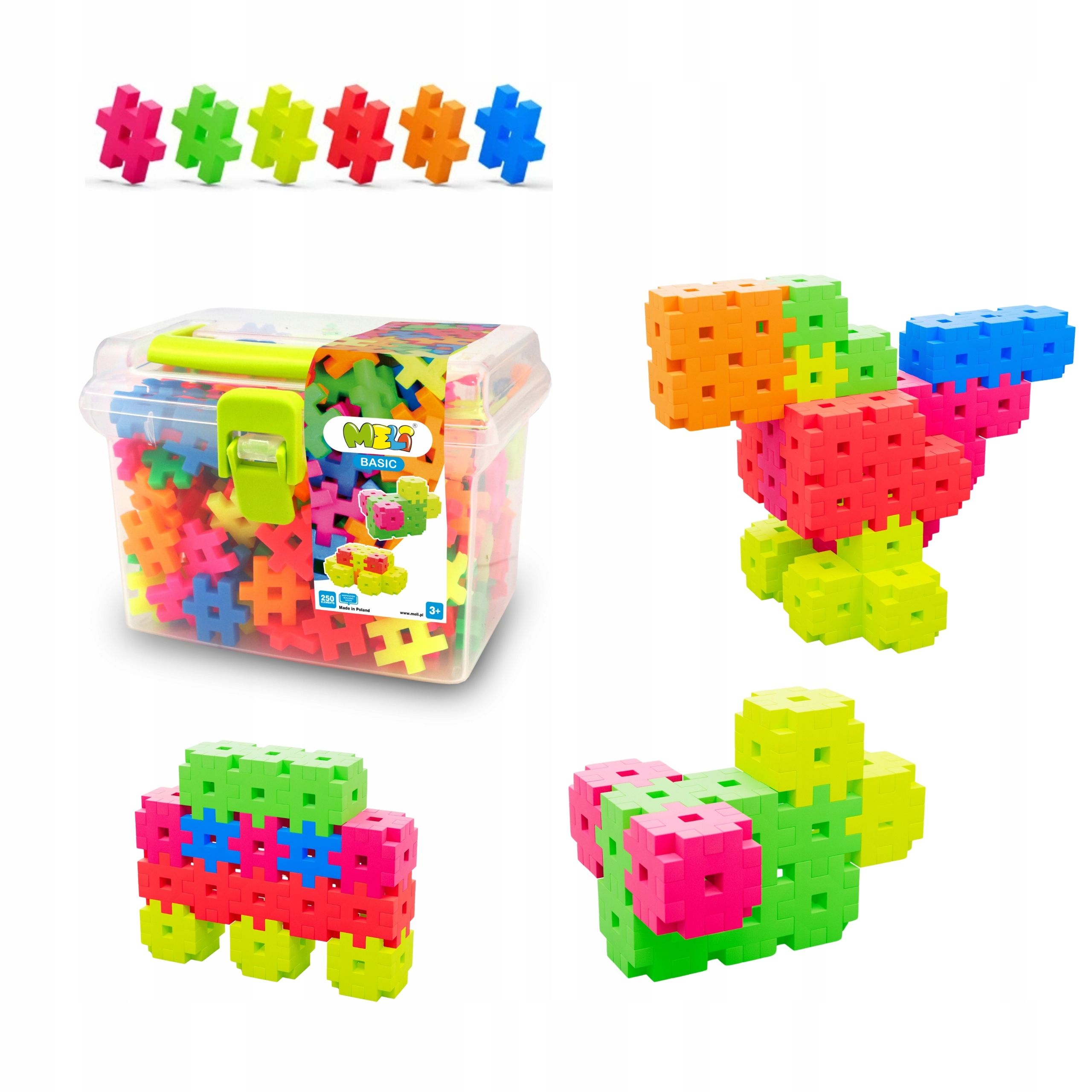  Strukturwaffelblöcke meli basic constructor travel box 250 el puzzle