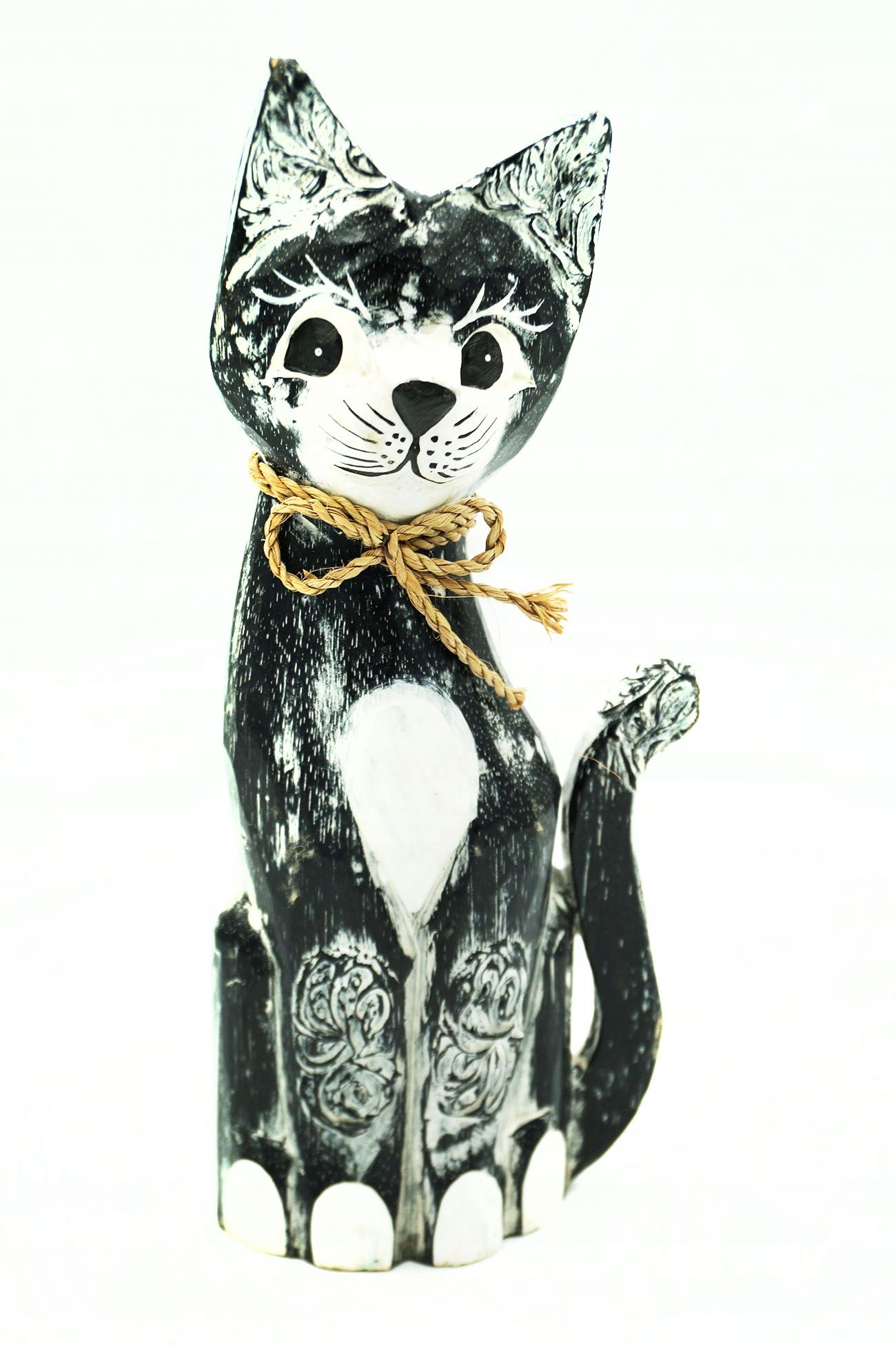  Katze kätzchen holzfigur wunderschön einzigartig dekoration oder geschenk 30cm