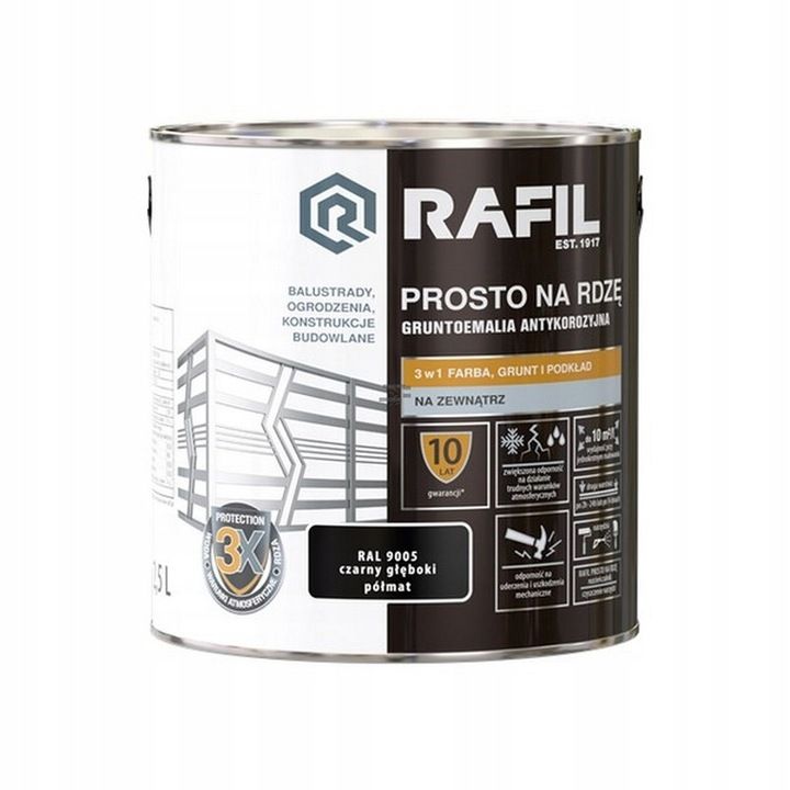  Rafil prosto od rzi barva na kov 2,5l szary antracitová barva polysk 7016