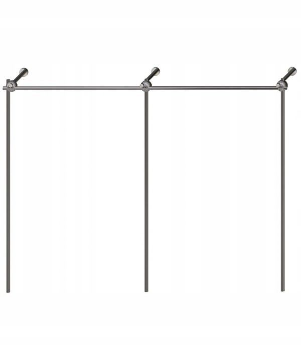  Stand with holder for clothes hangers shelf 2x1,5m