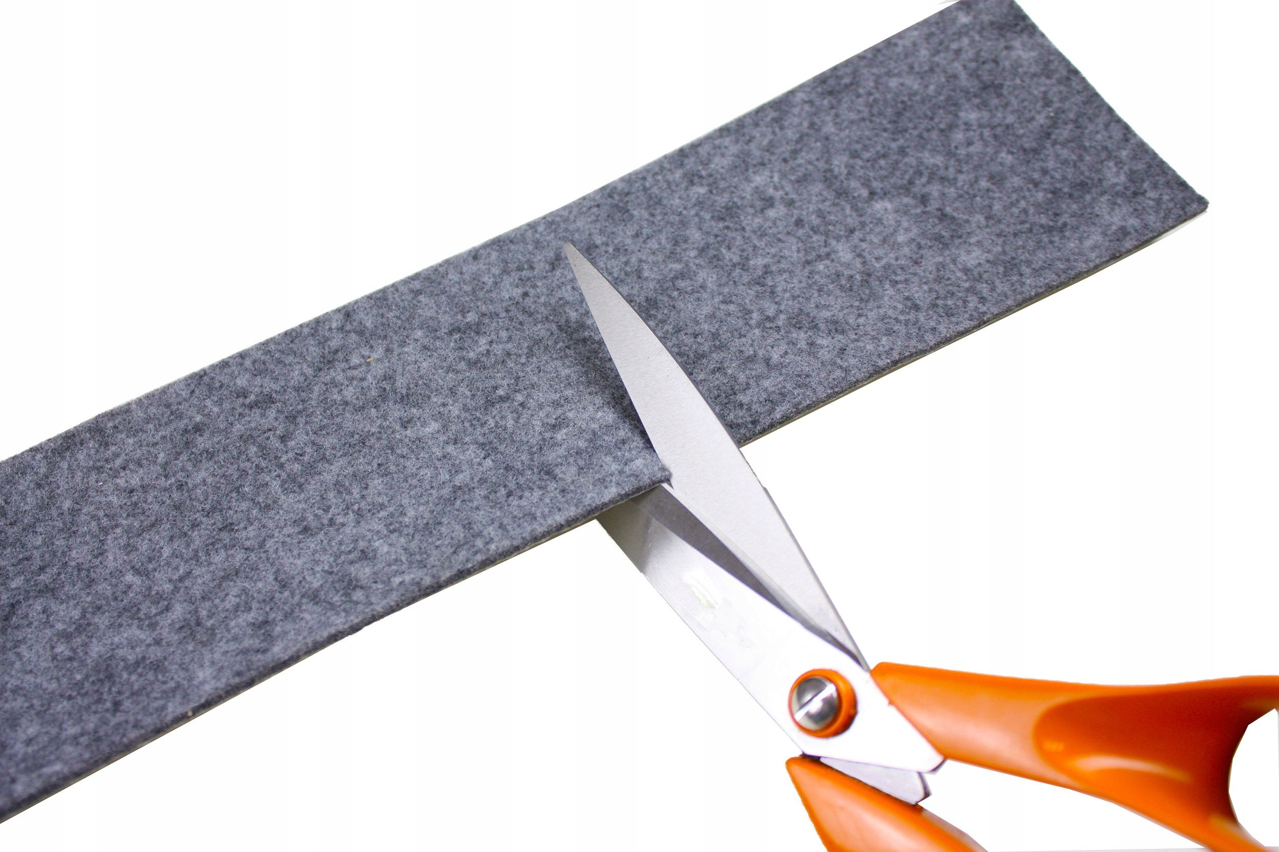  Felt self-adhesive glue 3,5mm with glue black 10x100cm - fk36-ad