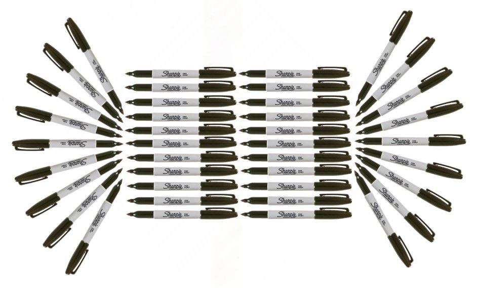 Sharpie permanentmarker schwarz 24 pcs. fein wasserdicht filmmarker in cd