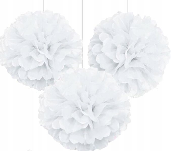  Kopa pomponow ziedi bibulowych rozā i balts dekorēšana baby shower