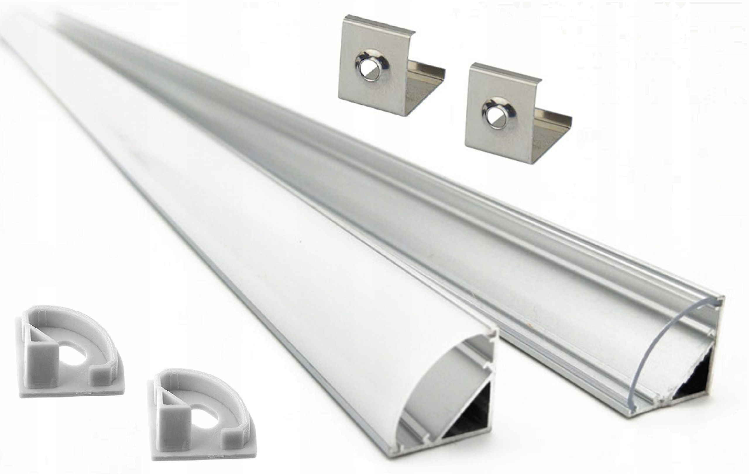  Alumiiniumprofiil led ribad must nurgeline alu 1m + kiire kapuuts